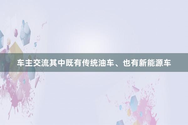 车主交流其中既有传统油车、也有新能源车