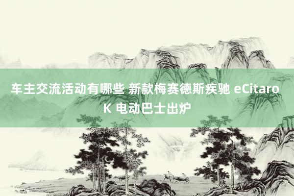 车主交流活动有哪些 新款梅赛德斯疾驰 eCitaro K 电动巴士出炉