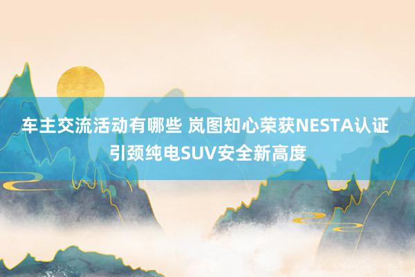 车主交流活动有哪些 岚图知心荣获NESTA认证 引颈纯电SUV安全新高度