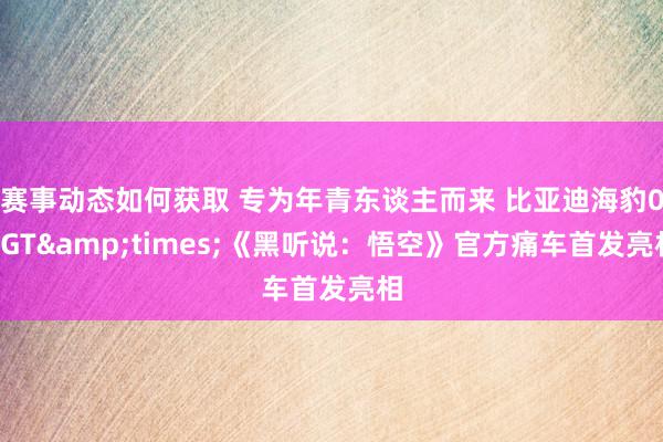 赛事动态如何获取 专为年青东谈主而来 比亚迪海豹06GT&times;《黑听说：悟空》官方痛车首发亮相