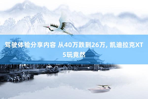 驾驶体验分享内容 从40万跌到26万, 凯迪拉克XT5玩竟然