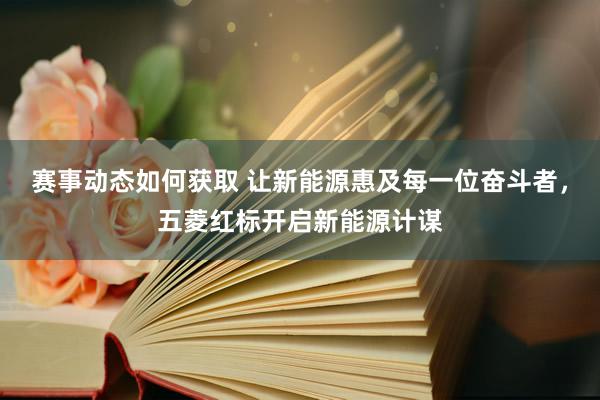 赛事动态如何获取 让新能源惠及每一位奋斗者，五菱红标开启新能源计谋